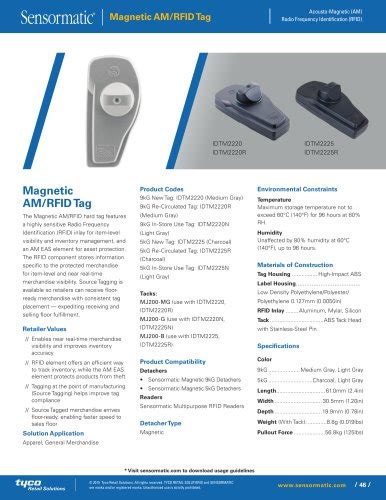 Electrolytic Sensor Method department Store|sensormatic products catalog.